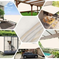 Utilizado 4 × 5m Garden Sail 95% UV sin crema de perforación con cuerdas