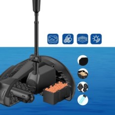 Used 2500 L / h pond filter with UV Billing Pump 40W