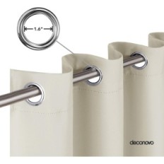 Blackout 140x260 cm Deconove thermische isolatie beige 1 pc