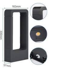 Vrtna svetilka LED Post 30 cm Shuniń 7W 3000K IP65 Razsvetljava poti