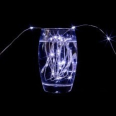 Luces decorativas dañadas LED Zeluxdot 200m 2000 Blanco Frío Plata