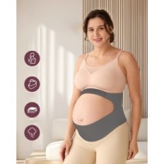 Graviditet Belt MomCose Pancera Cozysupport XL på magen og bakgrå