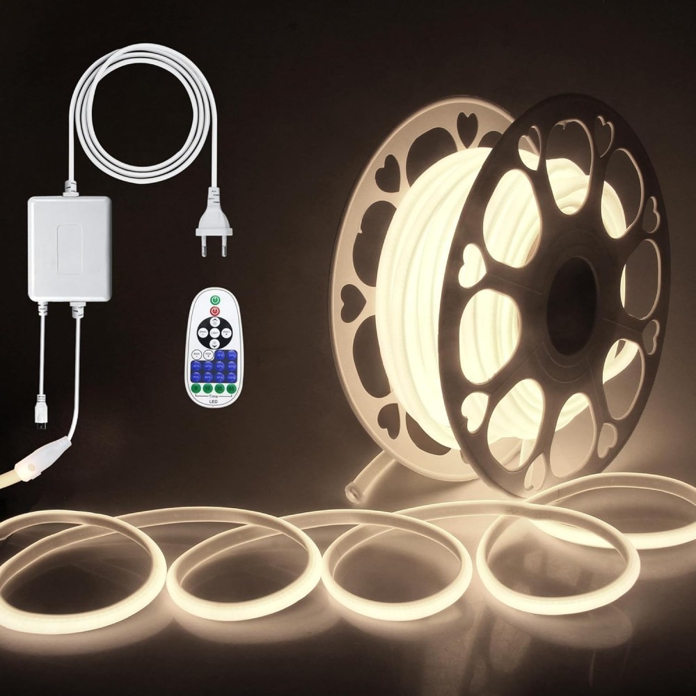 Használt ALITOVE COB LED szalag 20M 230V 4000K állítható IR távirányítóval