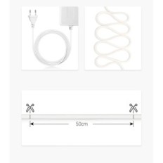 Begagnad LED ALITOVE COB 20M 230V 4000K TAPE Justerbar med IR-fjärrkontrollen