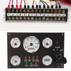 Begagnad båtanordning 12V-tachometer oljetemperatur temperatur vatten