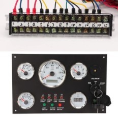 Begagnad båtanordning 12V-tachometer oljetemperatur temperatur vatten