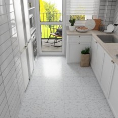 Vinyl gulvbord Veelike 30x30 cm 24 stk. Hvit vanntett granitt