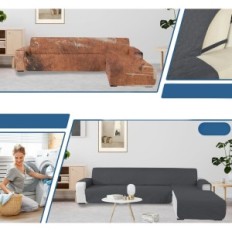 Κάλυψη για γωνία L 255cm Ystyle αδιάβροχο σκούρο γκρι