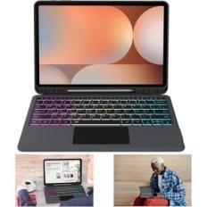 Fall mit Tastatur für Galaxy Tab S9 Fe + / S9 + / S10 + 12,4 "QWERTZ Touchpad