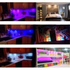 LED LED submersible 12V avec une télécommande AIBOO 6x RVB pour la chaîne de la cuisine