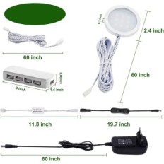 LED LED ponorná 12V s AIBOO 6x RGB dálkovým ovládáním pro kuchyňský řetězec