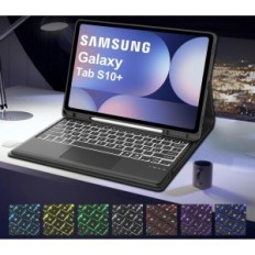 Gebrauchte Etui mit Tastatur für Samsung Tab S9FE + / S10 + 12.4 "IT Jademall QWERTY (keine Originalverpackung)