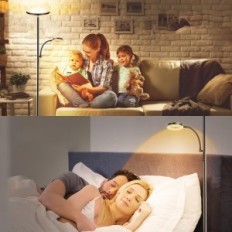 Begagnade / skadade 42W 4200LM Stående lampa med fjärrkontroll för sovrummet