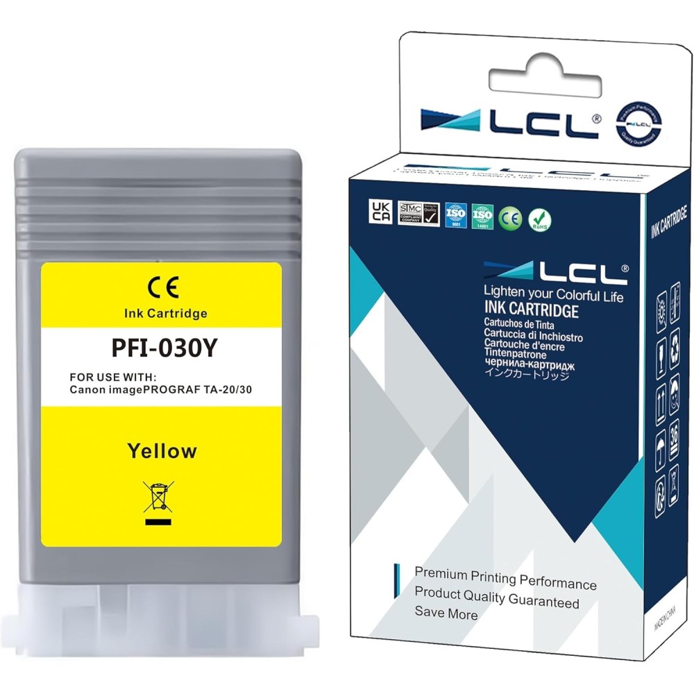 LCL PFI- 030Y Sárga 55ml tinta patron TA- 20 / TA- 30 / TM- 240 / TM- 340 vízálló
