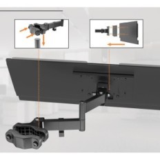 Base bajo el teclado Putsen en una barra a 1 kg de exposición universal negra