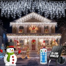 Kasutatud GCMACAU LED Light Curtain 15 + 5M 5060LED IP65 USB valge kaugjuhtimispuldiga