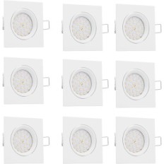 Kasutatud / mittetäielikud LED-i süvistatavad laekomplekt 4W IP44 Dimmable Heat Valge LUMARE 2700K 9 tk.