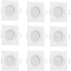 Brugt / Ufuldstændig LED forsænket loftspot 4W IP44 Dimmable Heat White Lumare 2700k 9 stk.