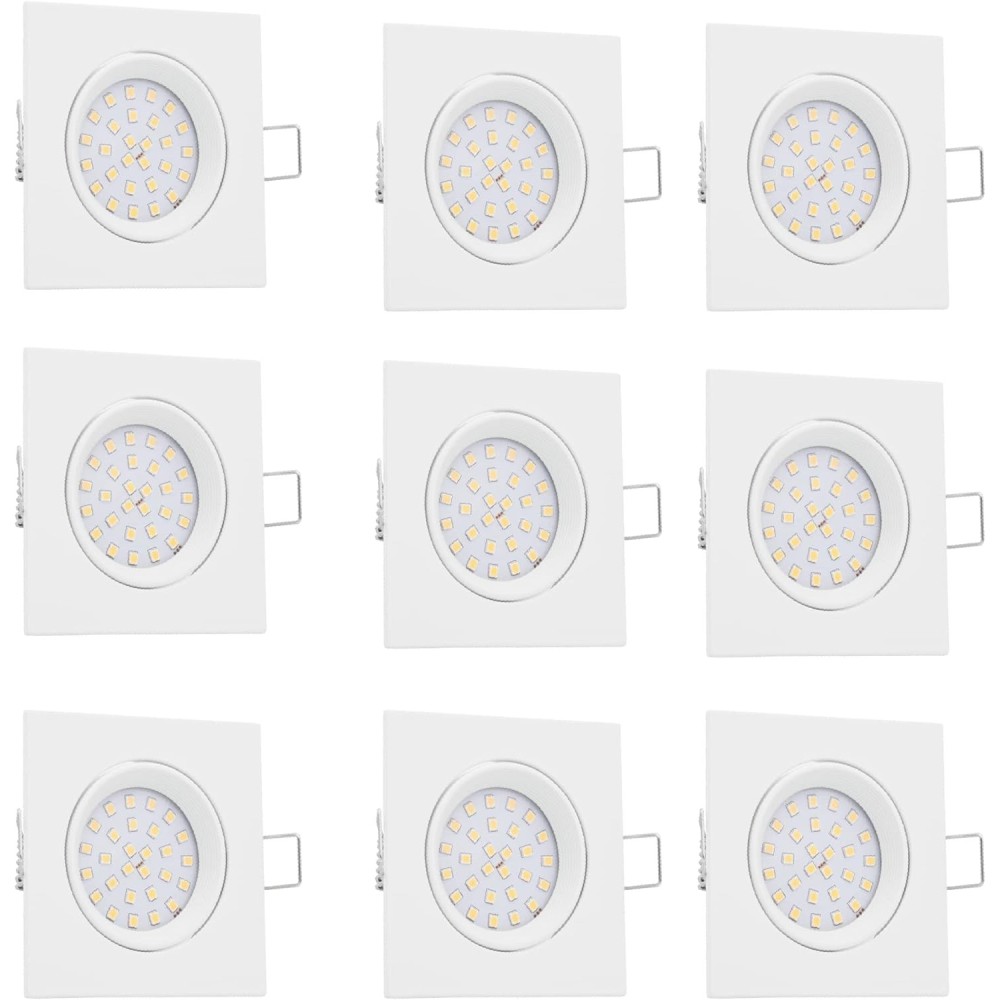 Χρησιμοποιείται / ελλιπής οδήγησε εσοχή οροφής Spot 4W IP44 Dimmable Θερμότητα Λευκό Lumare 2700k 9 τεμ.
