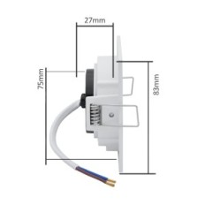 Utilizado / incompleto LED empotrado Spot de techo 4W IP44 Dimmable TEAT WHITE LUME 2700K 9 PCS.