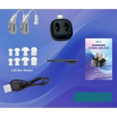 Amplificadores auditivos digitais incompletos MEDCA JH-338 BTE USB Casal carregado