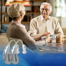 Amplificateurs d'audience numérique incomplets Medca JH-338 BTE Couple USB chargé