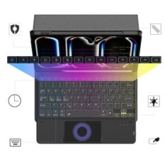 Lietota iPad Pro 11 "M4 2024 Roofei QWERTZ tastatūra ar skārienpaliktni