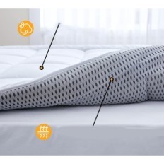 Pokrowiec na materac Threads For Bed® oddychający topper 140×200 cm z bawełny