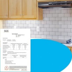 Pegatinas Cocina Azulejos 10 PCS. Art3D 30x30 cm Subterráneo Cálido blanco gris Fuga