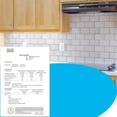 Pegatinas Cocina Azulejos 10 PCS. Art3D 30x30 cm Subterráneo Cálido blanco gris Fuga