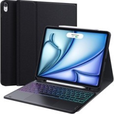 Case met iPad AIR 13 "(M2 / M3) Cheson X9 Qwertz de Verlicht