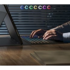 Case med iPad Air 13 "(M2 / M3) Cheson X9 Qwertz de Belyset