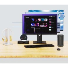 KVM Switch 3 Monitory 4 Počítače, 2xDP 1.4 + HDMI 8K @ 60HZ, USB 3.0