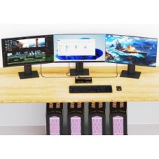KVM Switch 3 monitori 4 datori, 2xdp 1.4 + HDMI 8K @ 60Hz, USB 3.0