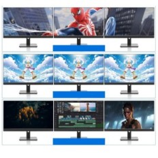 KVM Switch 3 monitora 4 computadores, 2xdp 1.4 + HDMI 8K @ 60Hz, USB 3.0