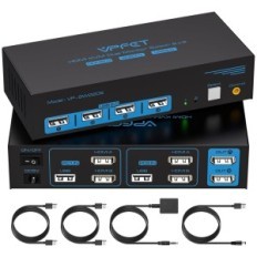 KVM διακόπτη 2 PC 2 Οθόνες HDMI 4K60Hz USB2.0 CMSTEDCD SW220S Mode Επεκτείνετε / Αντιγραφή