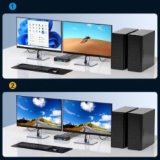 KVM SWITCH 2 PC 2 HDMI MONITORS 4K60HZ USB2.0 CMSTEEDCD SW220S MODE Lopeta / Kopioi