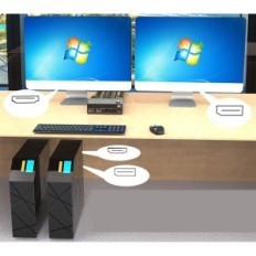 Onvolledige KVM-schakelaar 2pc 2 DP + HDMI-monitoren 4K60Hz NEWAN KVM202DH USB-toetsenbord / muis