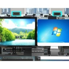 Unvollständiger KVM-Schalter 2PC 2 DP + HDMI-Monitore 4K60Hz NEWAN KVM202DH USB-Tastatur / Maus