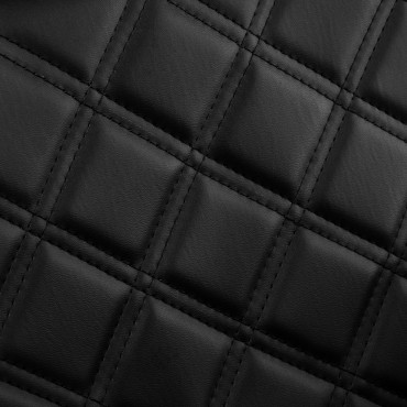 Barberarstol Carlos Svart — närbild av yta