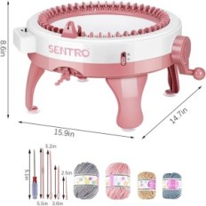 Brukt ZCVTBYE Sentro Knitting Machine 48 nåler for Caps / DIY skjerf