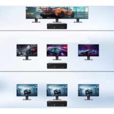 KVM jungiklis 3 monitoriai 2 dp 1.4 8K @ 60Hz USB 3.0 su garso ir mikrofonu
