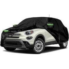 Wasserdichter Fiat 500x 2015-2025 Autoabdeckung mit der Tür mit der Burg ZFN0091-3