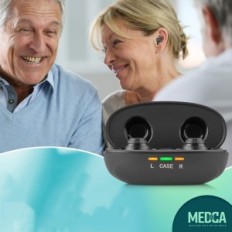 Beskadiget Mini Digital Medca ITE Personlige hovedtelefoner med støjreduktion