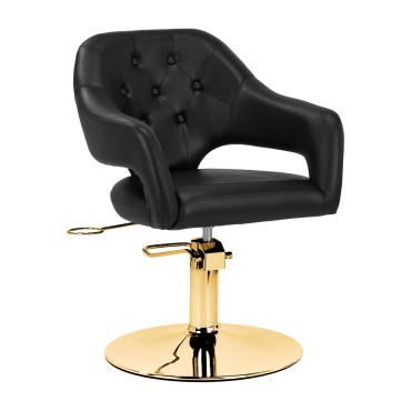 Kappersstoel Gabbiano Parma Gold Black — vooraanzicht
