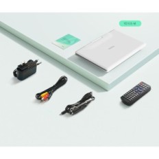 Reproductor de DVD portátil dañado YOTON YD-155-M 16.9 con pantalla giratoria