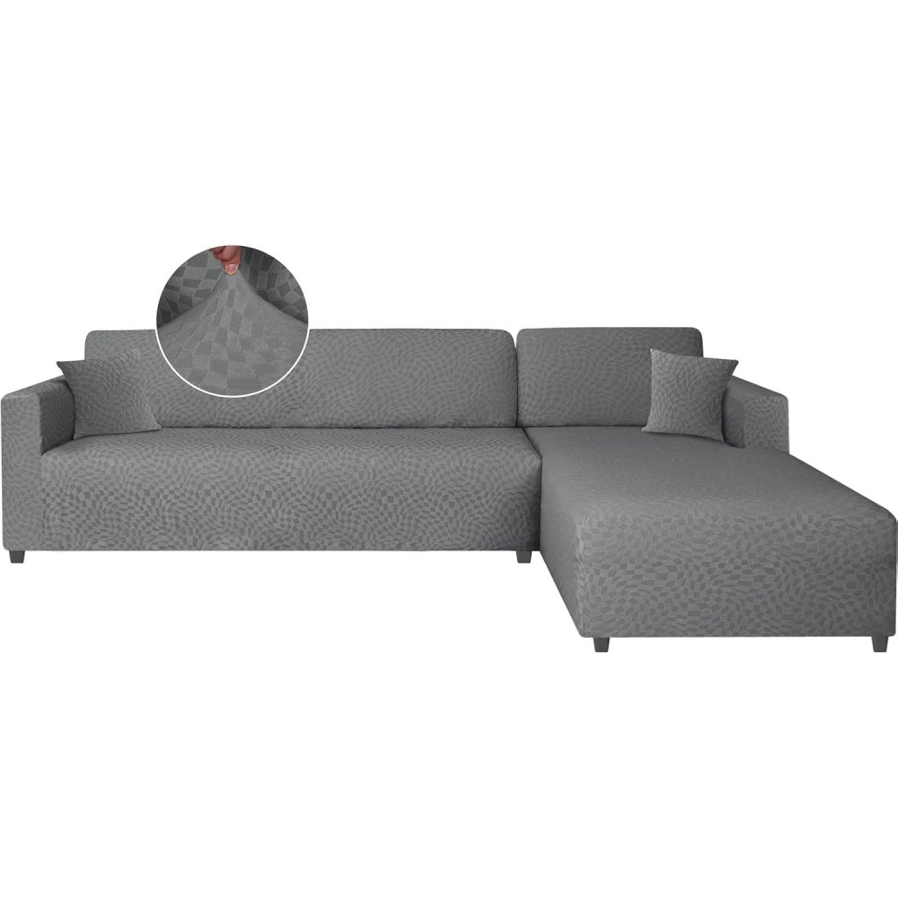 Carpet cover. Ystyle L. Shape. Universal elastic gray 3 + 3