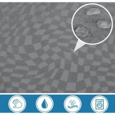 Copertina del tappeto. Ystyle L. forma. Universale Elastic Grey 3 + 3