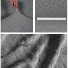 Tæppedækning. Ystyle L. form. Universal elastisk grå 3 + 3