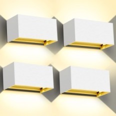 Kingwen 20W LED Wall lamp 4 pieces 3000k heat white IP65 adjustable